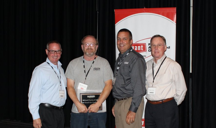 Image of McConnell Heating & Cooling team receiving award